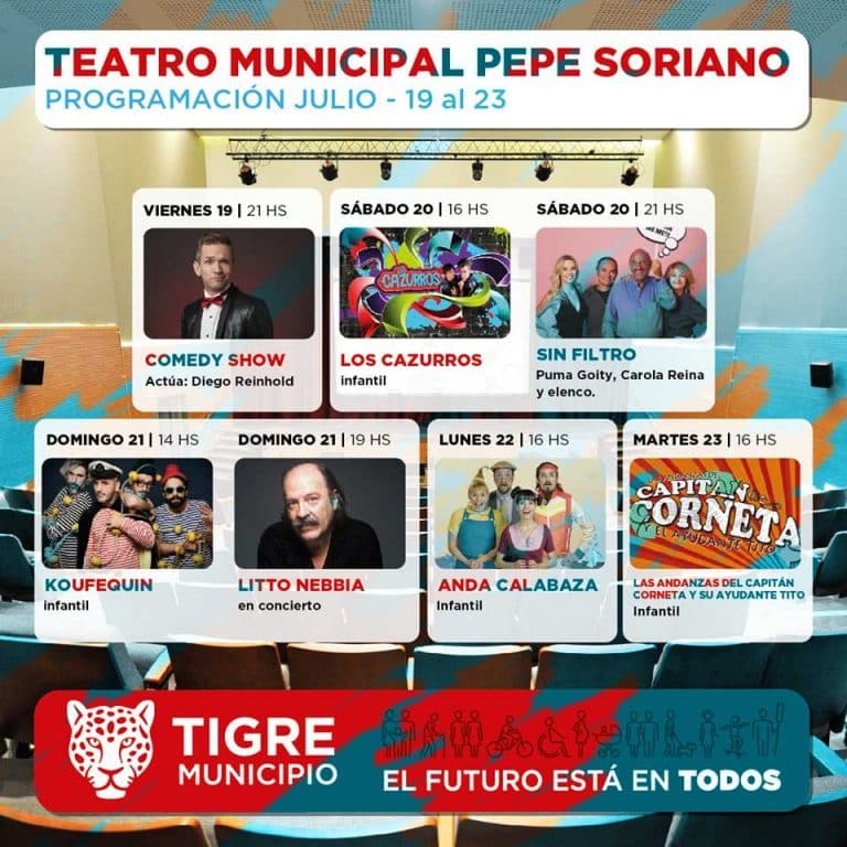 Programación Teatro Municipal Pepe Soriano hasta el 23 de julio