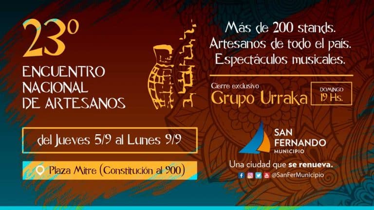Llega el 23° Encuentro Nacional de Artesanos de San Fernando
